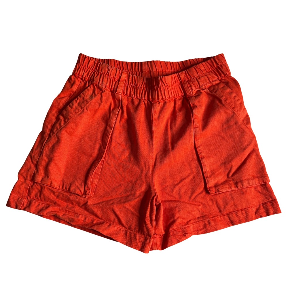 Revolve Young Fabulous Broke Orange High Rise Pull On Shorts Womens Medium